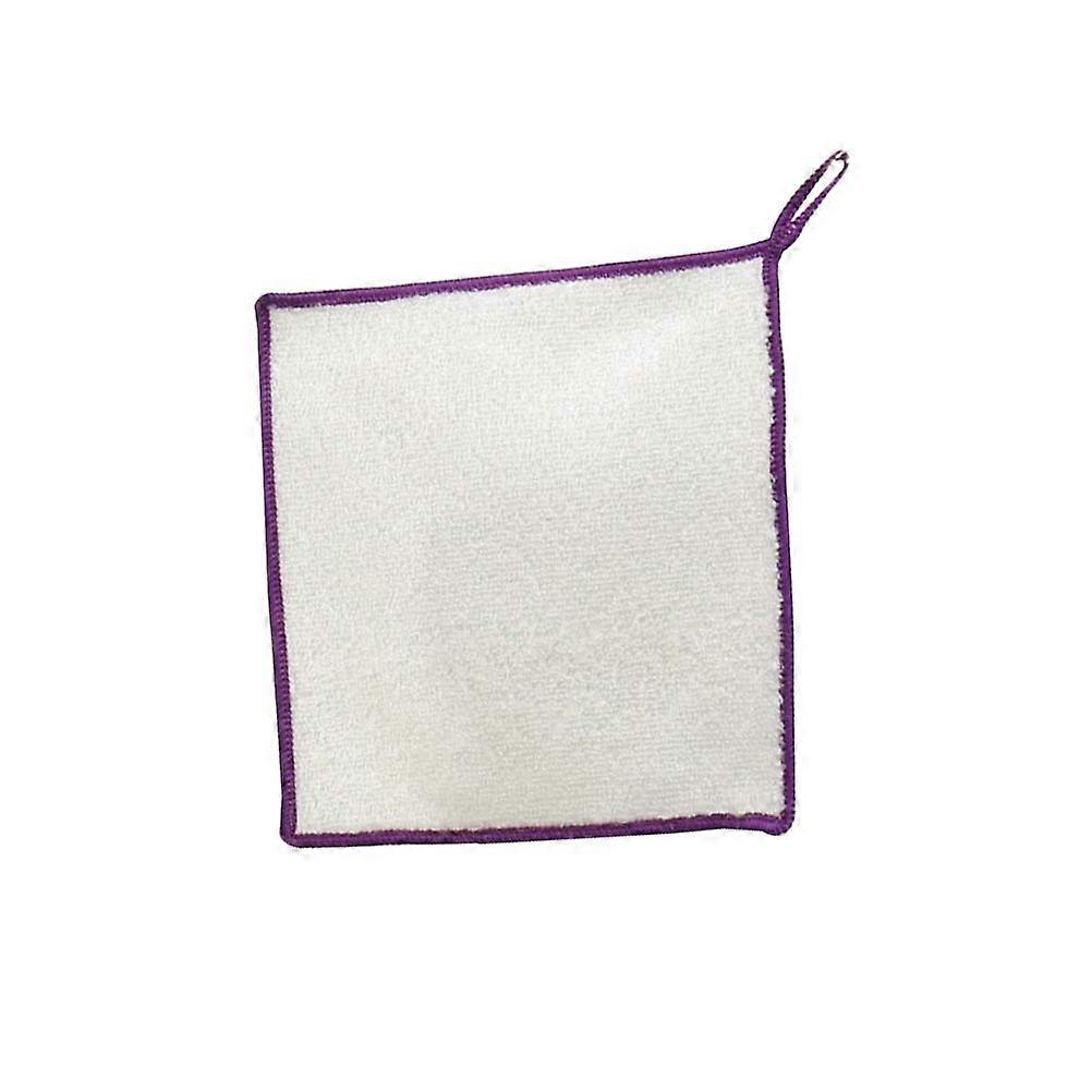 Dishes Cleaning Towel Multi Functional Cleaning Cloth Microfiber Dish Cleaning Cloth Purple 25X25CM Quick Drying 1Pack