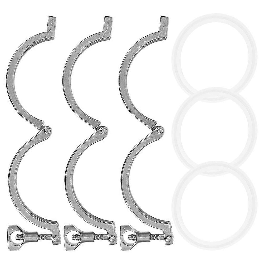 Wall-Mounted Pipe Holder Heavy-Duty Hold For Sanitary Fittings In Various Environments 3Pcs