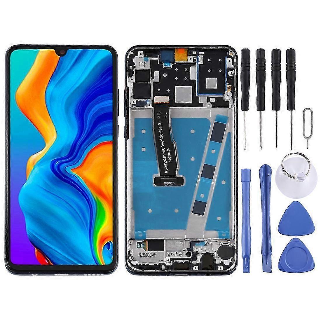 Huawei P30 Lite 用のデジタイザーとフレーム付きの交換用 LCD タッチスクリーン