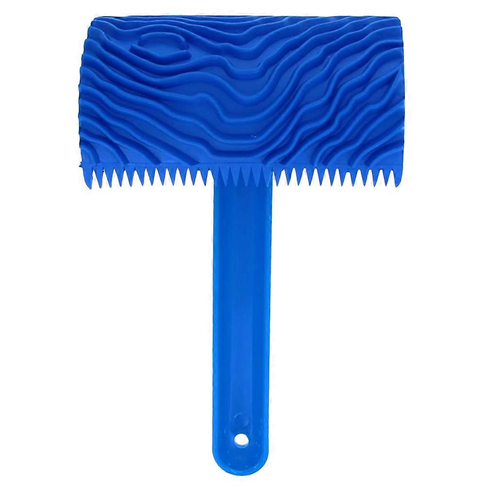 Wall Texture Roller Wood Grain Tool For Painting Blue 1Pack