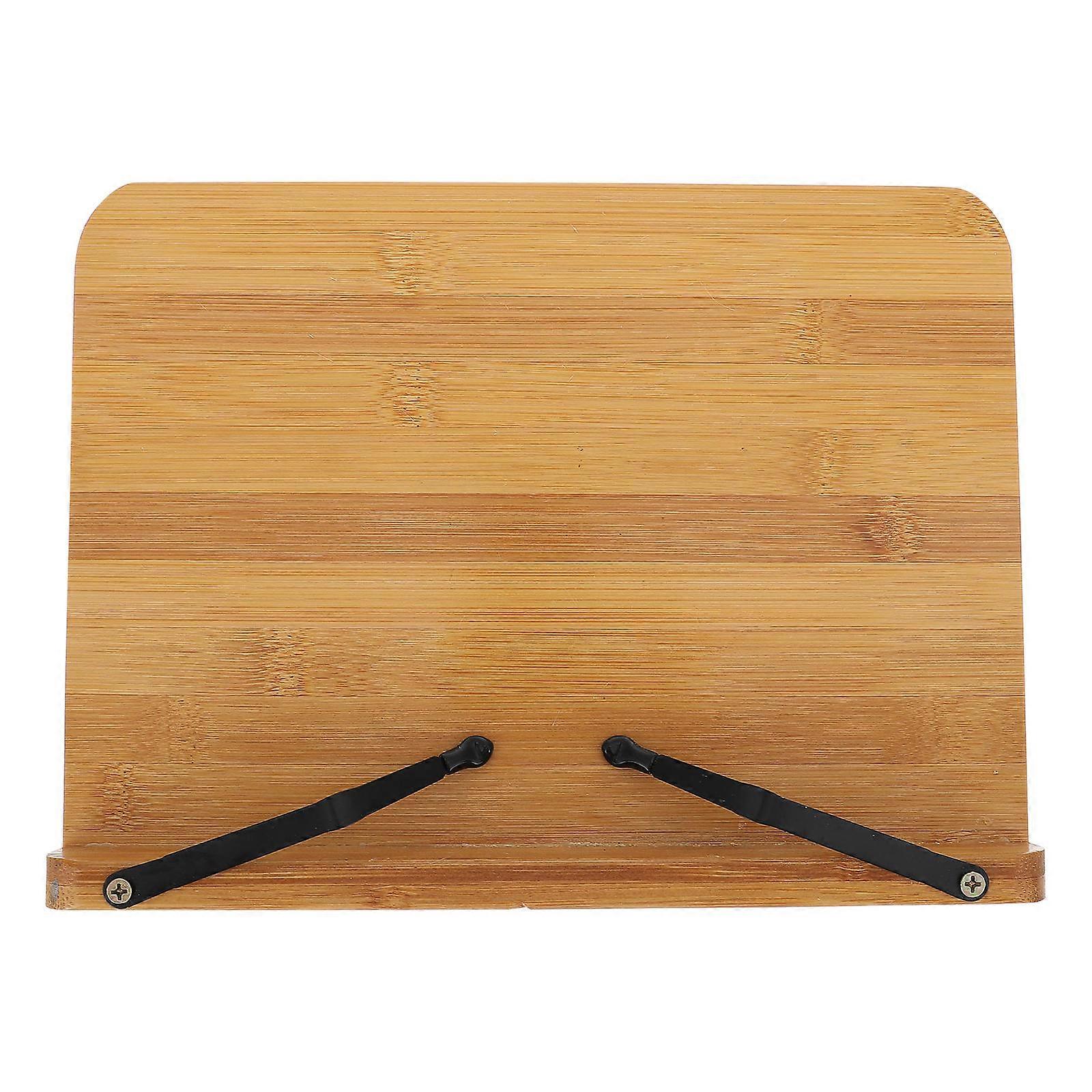 Reading Bookshelf Multi-Functional Bookstand Library Reading Rectangular Style Simple Design Bamboo 1Pcs