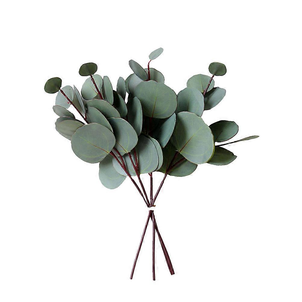 Artificial Eucalyptus Fake Eucalyptus Leaf Ornaments for Home Decoration Scandinavian Style Low Maintenance 32x15x3cm 4Pcs