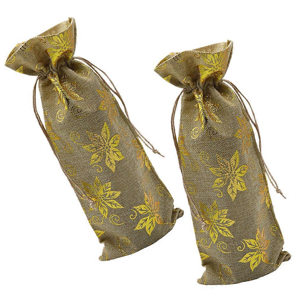 Wine present Reusable Drawstring For Adults Tasting 15*37cm 2Pcs