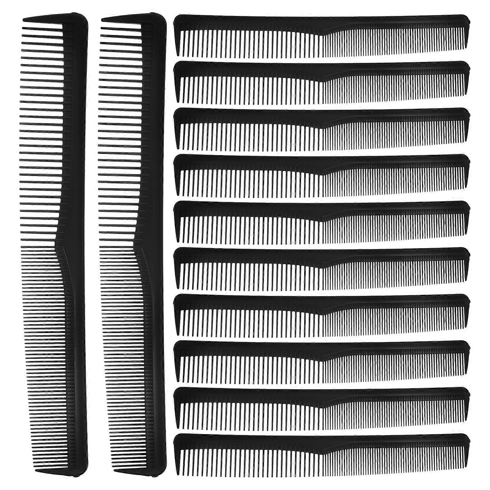 25pcs Dual Sided Straight Hair Combs for Men Women, Fine Wide Teeth Salon Cutting Detangling Comb, Flat Back Design for Hair Styling Beard Grooming