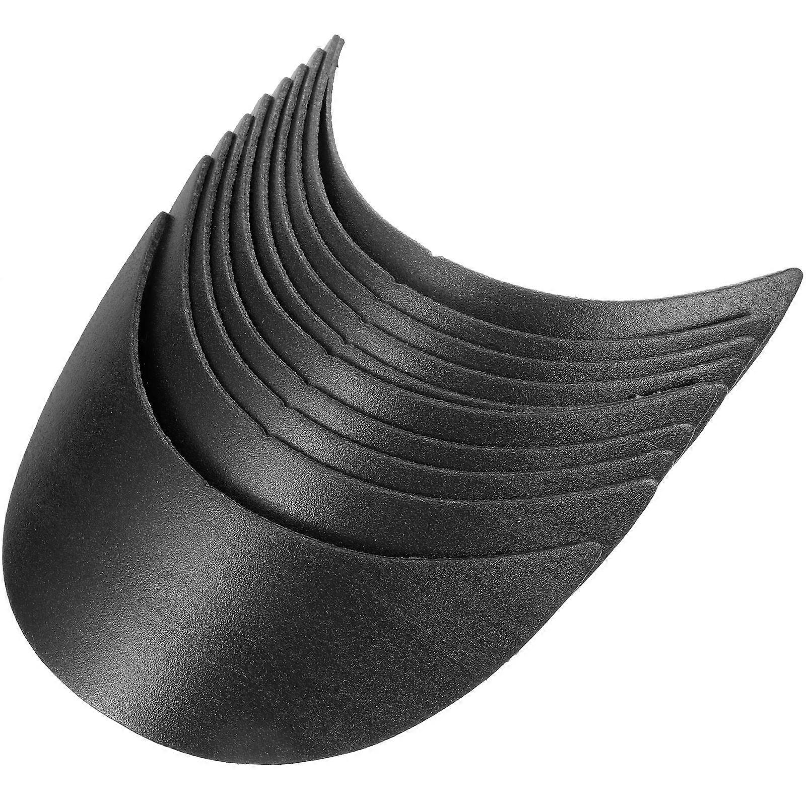 Hat Making Supplies Hat Brims Curved Plastic 10Pcs