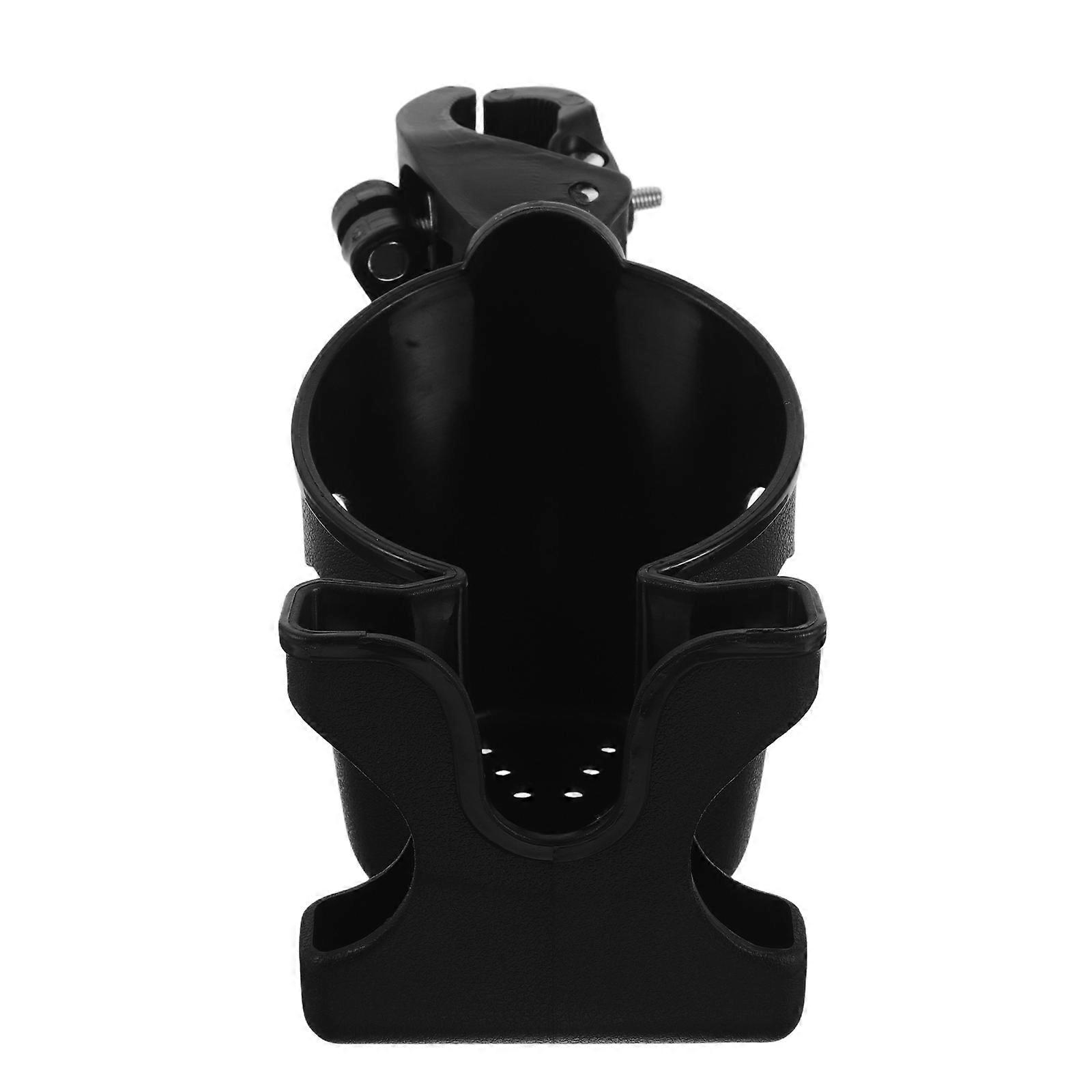 Wheelchair Cup Holder Clip for Bicycles, Strollers & Mobility Scooters – Universal Beverage Accessory for Seniors & Adults – Black