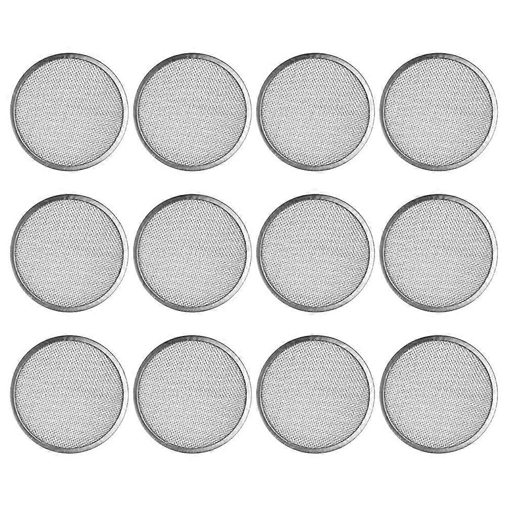 Sprouting Mesh Lids Stainless Steel And Pp Material Strainer For Kitchen Use Silver 12Pcs