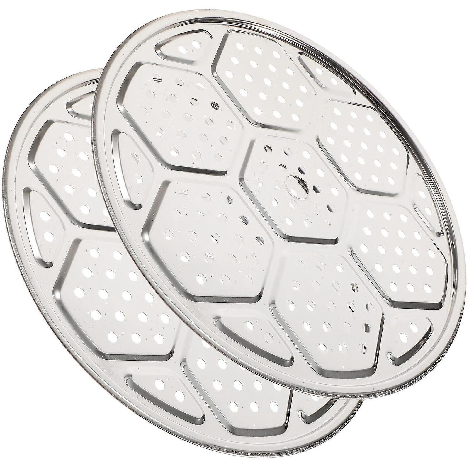 Kitchen Steaming Rack Canner Rack Silver 28X28X0.2CM Household Steamer 2Set