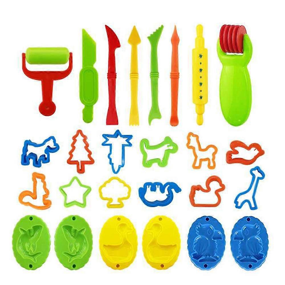 26-Piece Playset for Children with Play Doh Tools and Molds 1