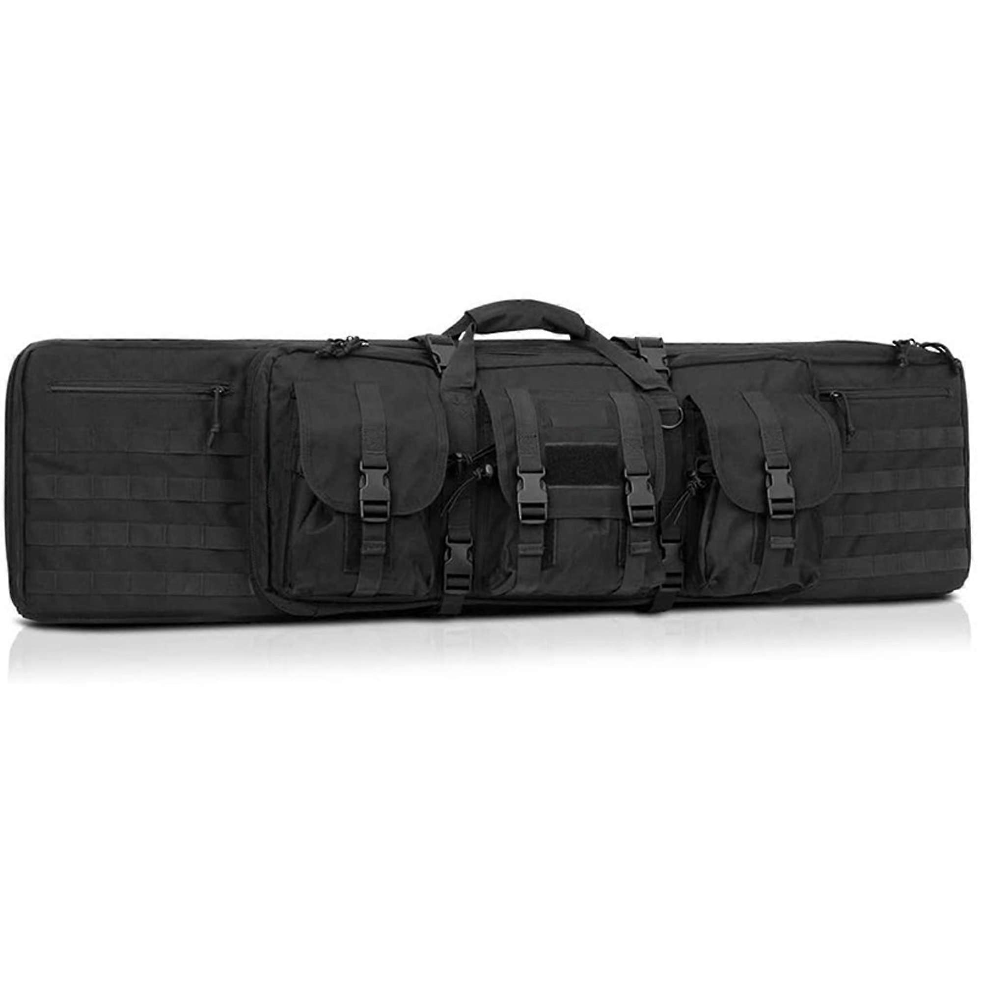 Long Gun Case Soft Rifle Case 108cm Black Military Style Hunting Bag Air Rifle Case for Airsoft Shooting