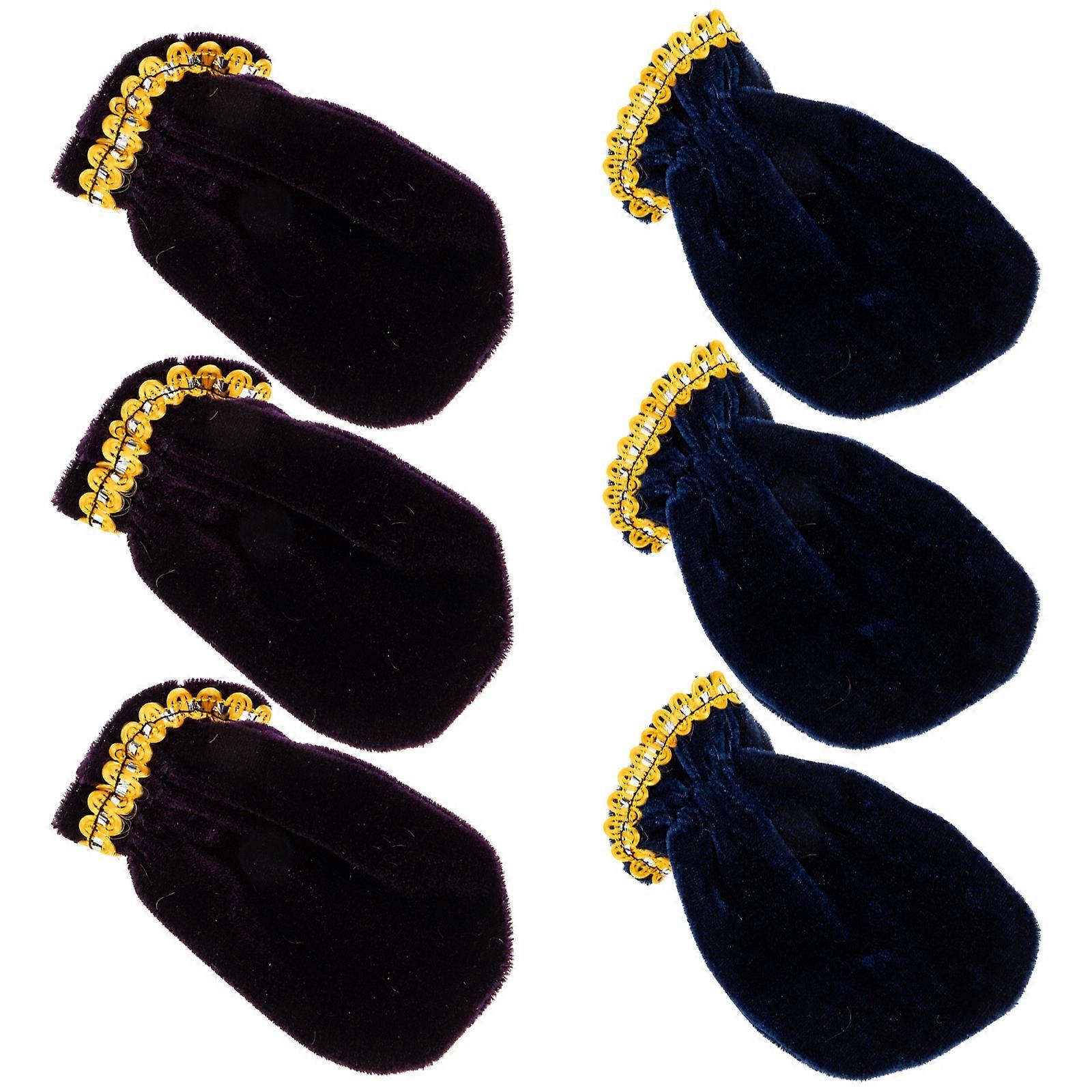 6pcs Durable Piano Pedal Covers with Elastic Band, Non Slip Foot Pad Sleeves for Piano Players