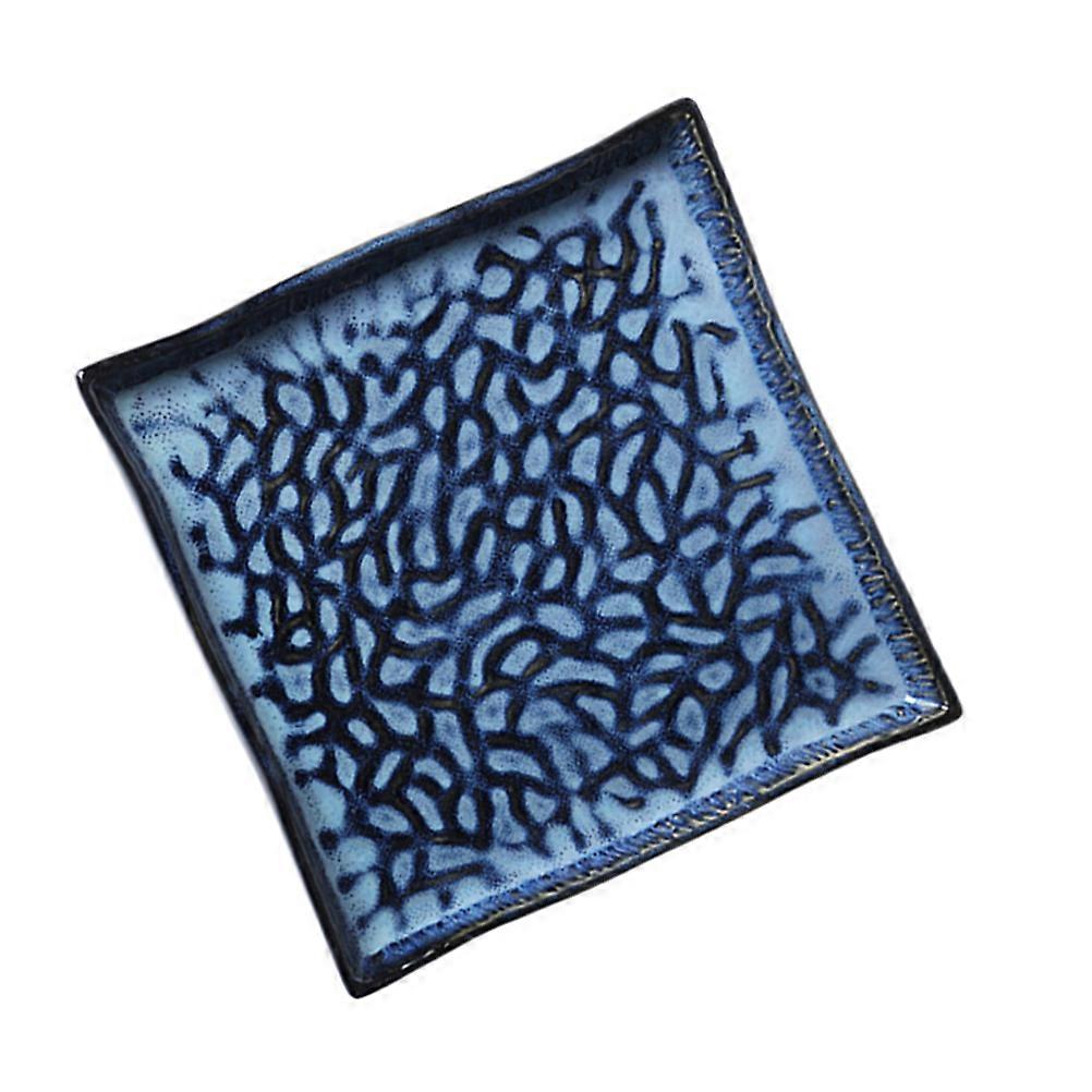 Ceramic Sushi Plate Square Shape Multi-Function 10 Inches For Parties Weddings Everyday Use 1Pcs