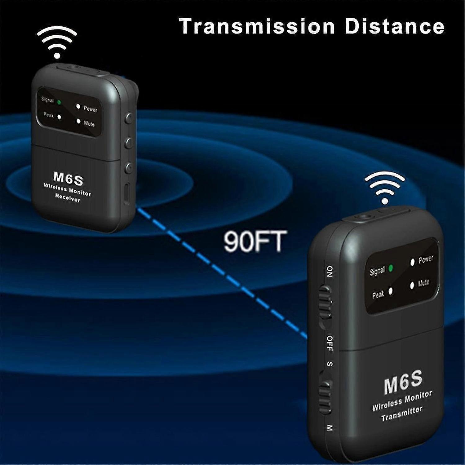 2.4G Wireless in Ear Monitor System Wireless IEM with Transmitter Receiver Automatic Pairing Profess
