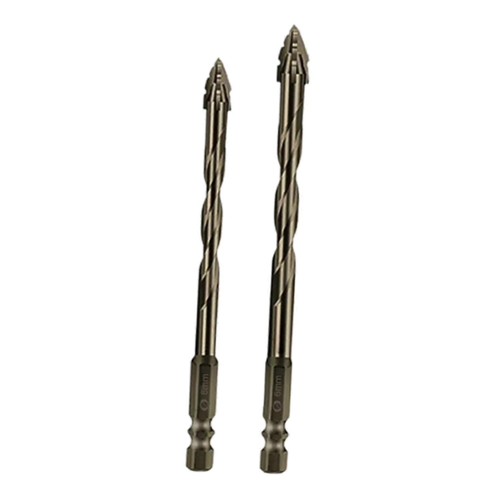 Four Edged Serrated Eccentric Drill Bit Set Carbide Tipped Quick Release