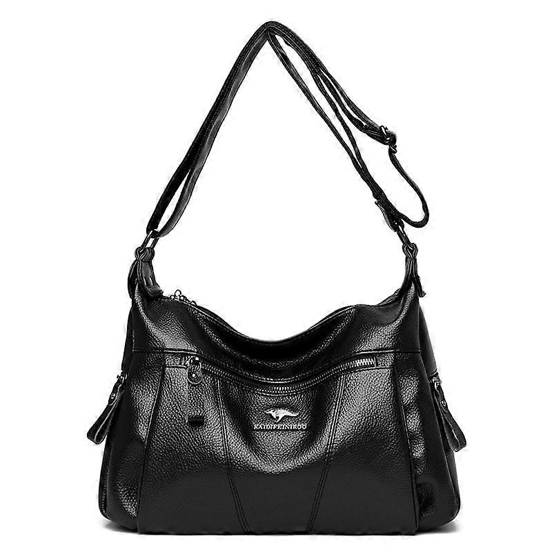 Ladies' crescent bag, large capacity with compartments, fashionable style made of PU material