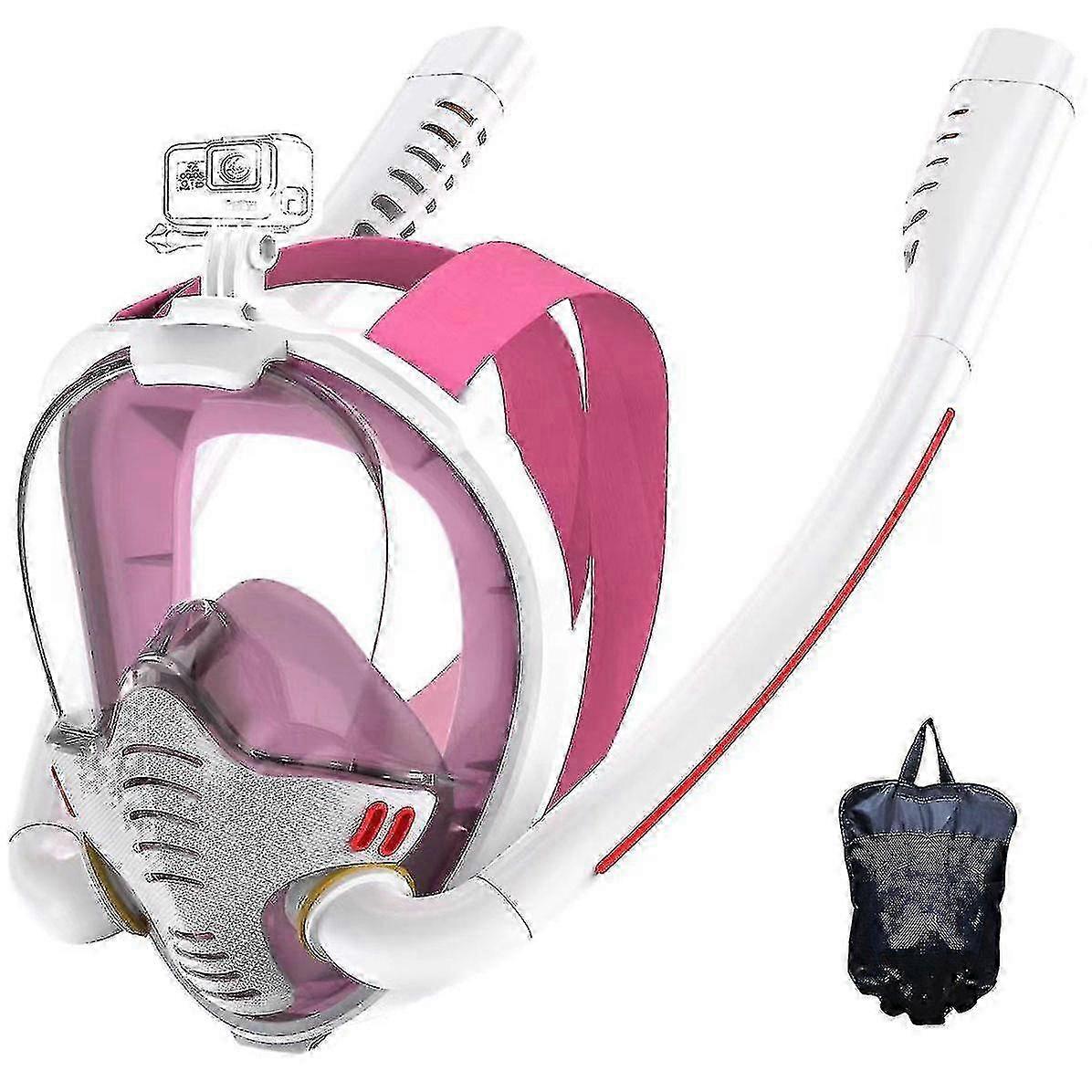 Full Face Snorkel Mask for Adults and Kids with Detachable Camera Mount