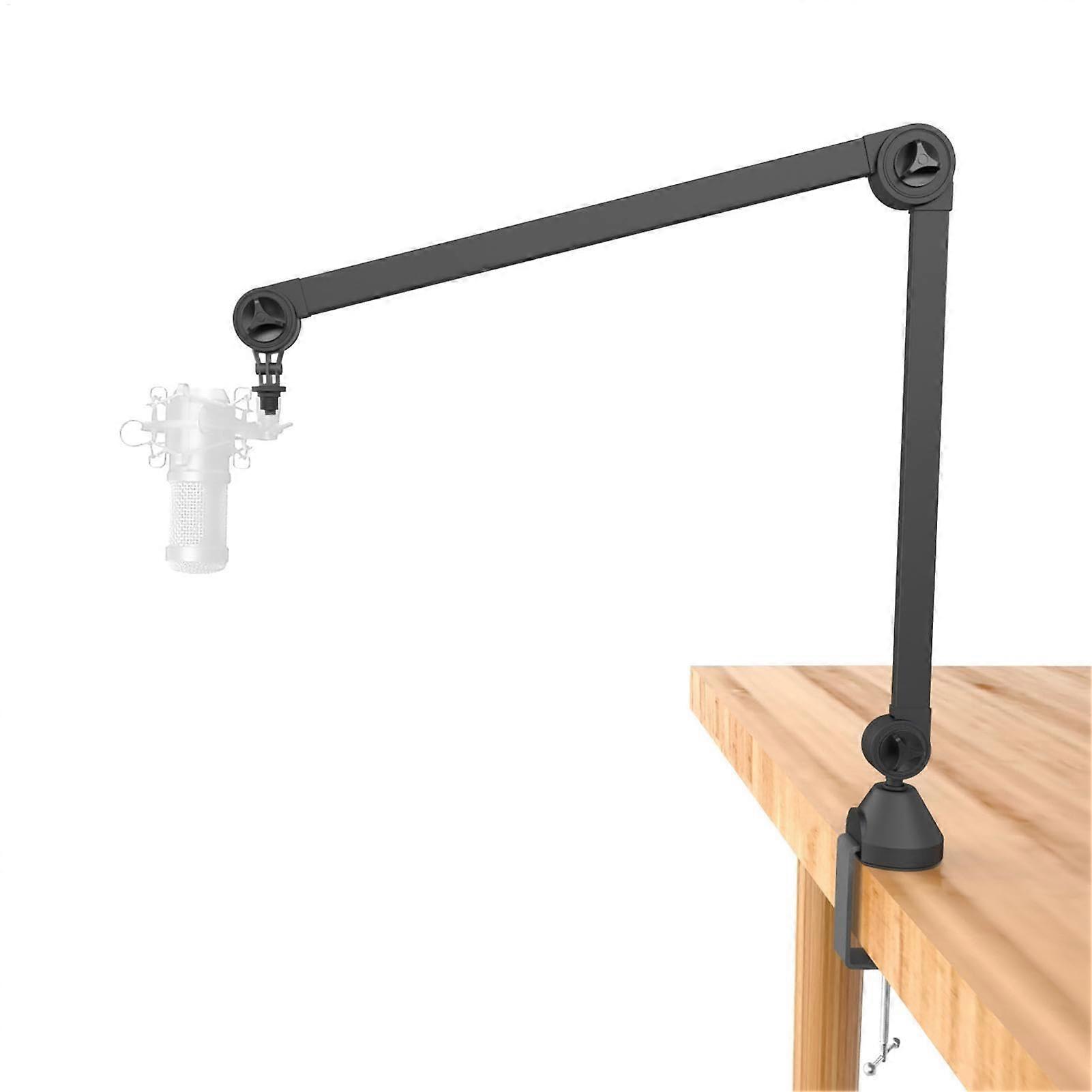 Desktop Microphone Stand with Adjustable Holder | Aluminum Alloy Microphone Desk Mount for Recording, Singing, Video Calls