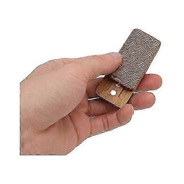 Fidget Slider - Magnetic Slider Toy With Water Ripples Design, Green Sandalwood Material - Stress Relief, Anxiety Reducer, Attention Enhance
