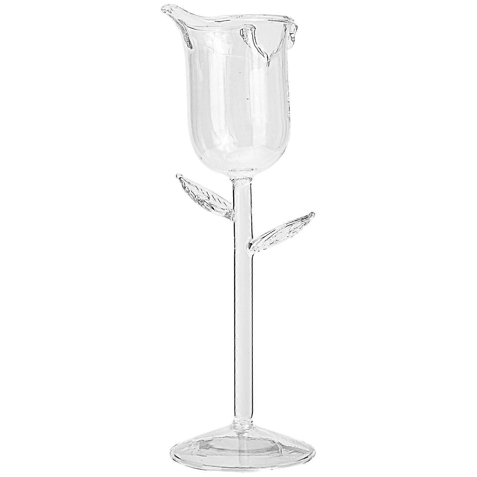 Unique Cups Rose Drinking Glasses Simple Appearance For Hotel Use 20X8CM 1Pack