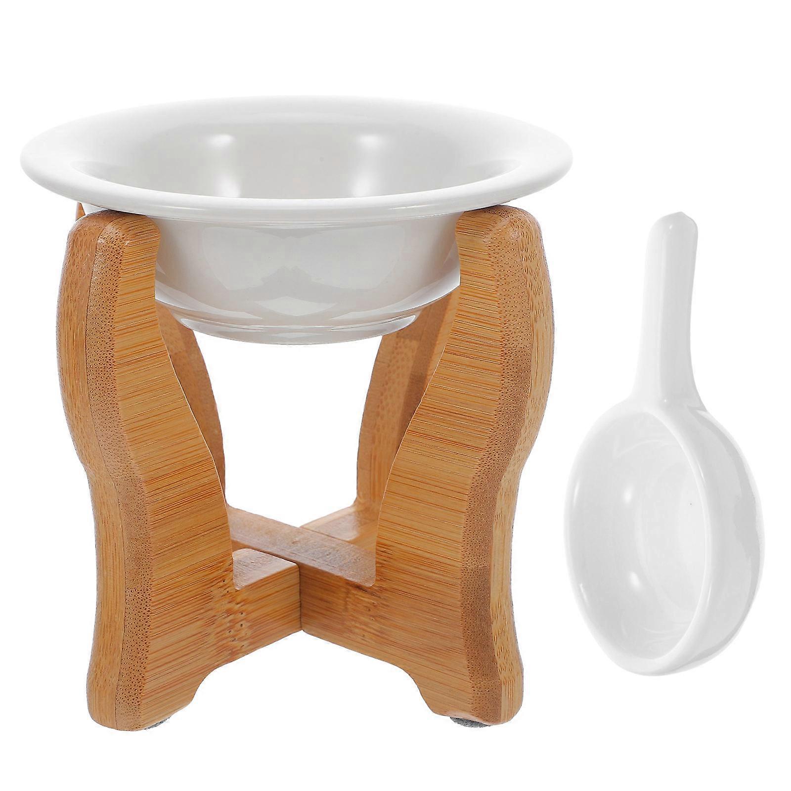 Bamboo Pillar Shape Wax Melt Warmer Essential Oil Burner Home Users 1Set