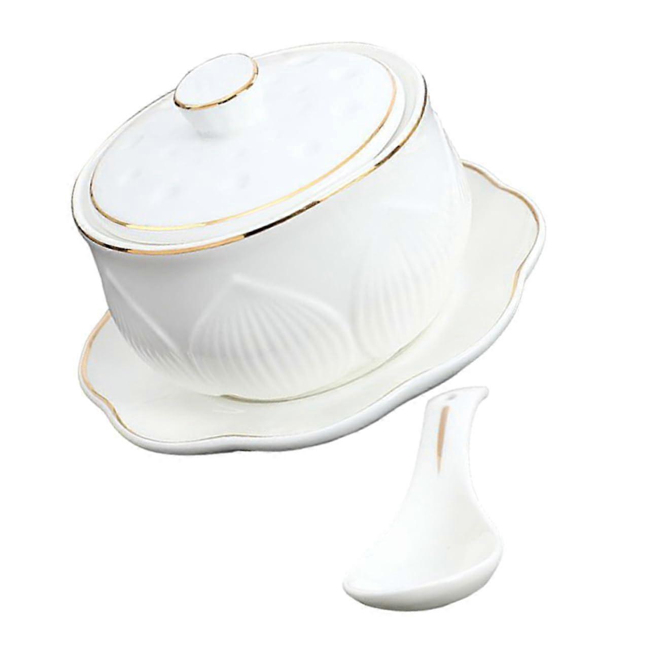 1 Set Ceramic Bowls with Lid for Cooling Pasta, Stew Pot, Small Casserole Pot, Beef Stew Bowls, Sauce Pot, Soup Bowls with Lid Bowl for