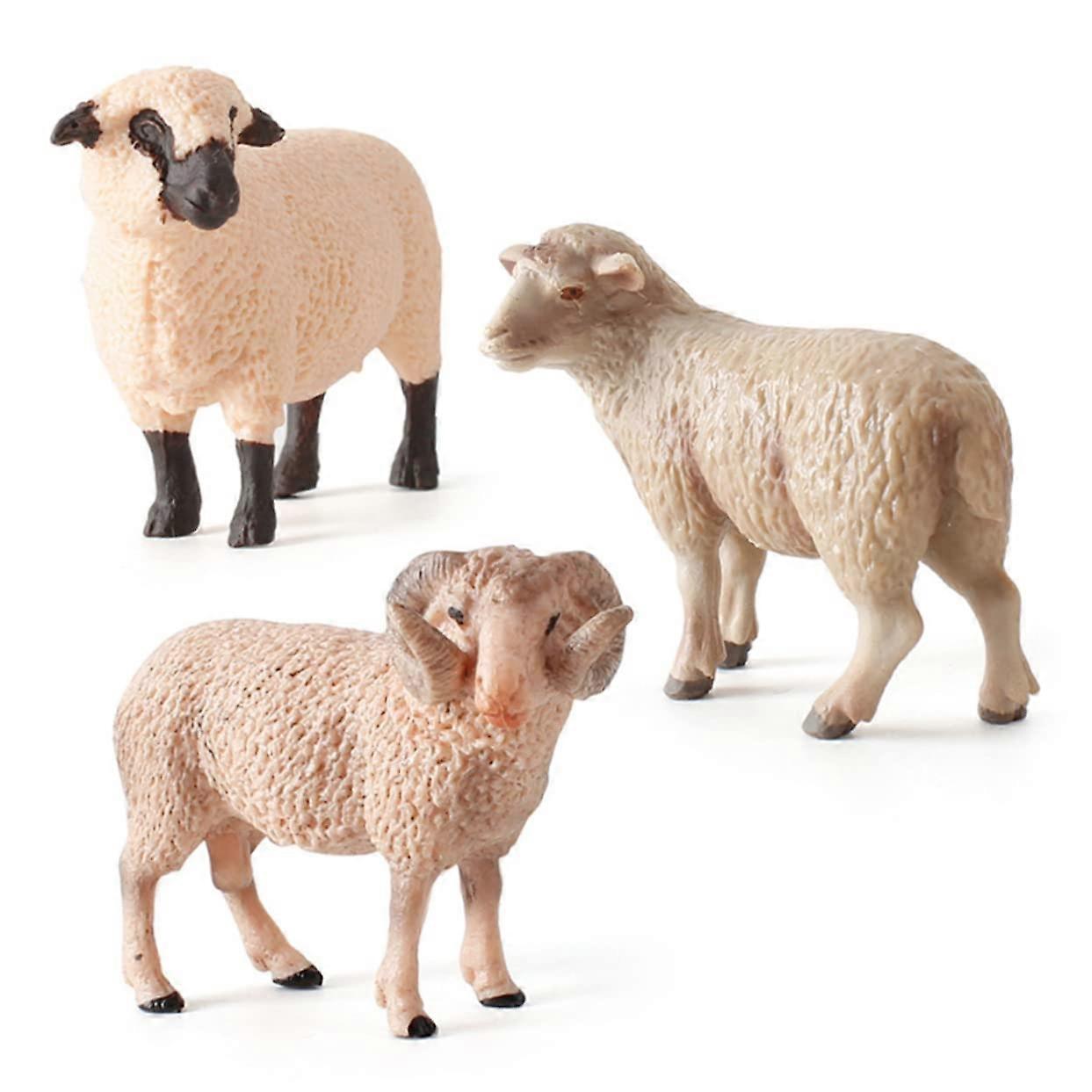 1 Piece Decorative Sheep Model Realistic Sheep Toy for Home Decoration Beige