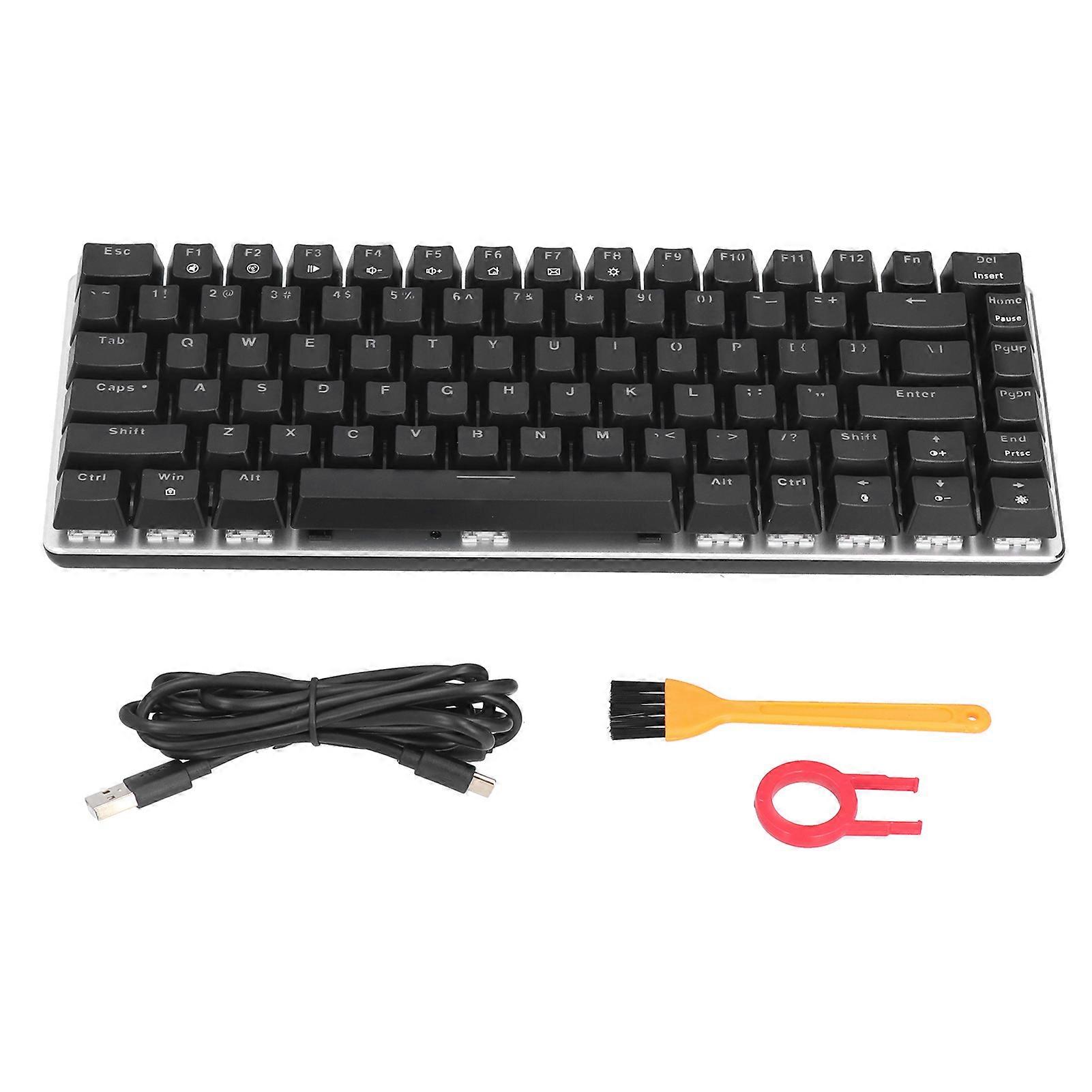 Mechanical Gaming Keyboard AK33 Blue Switch 5 Core Wire 82 Keys Silver Black RGB Edition Computer SuppliS