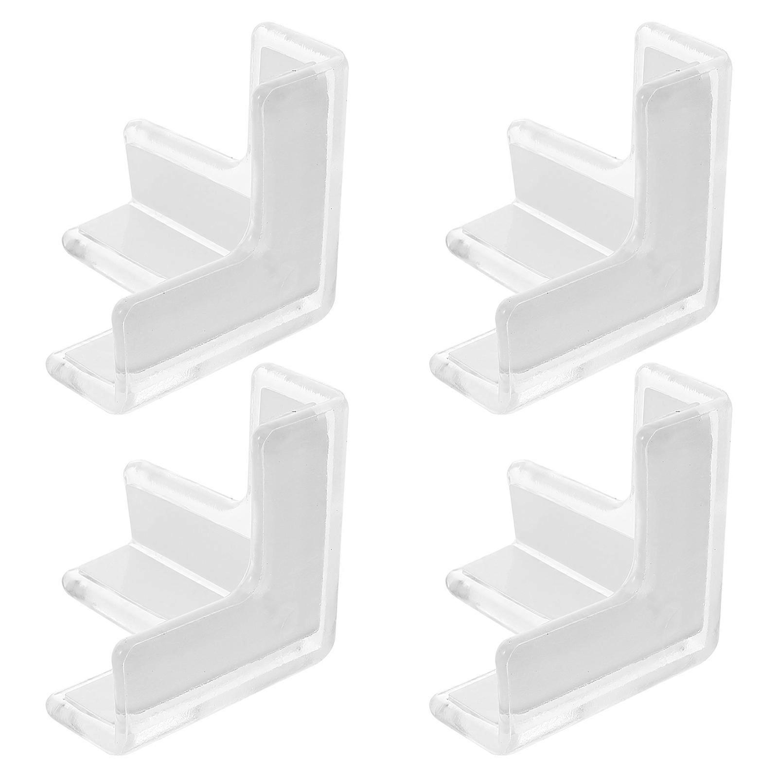 Child Proofing Corner Guard Clear Design Square Shape Transparent 4Pcs