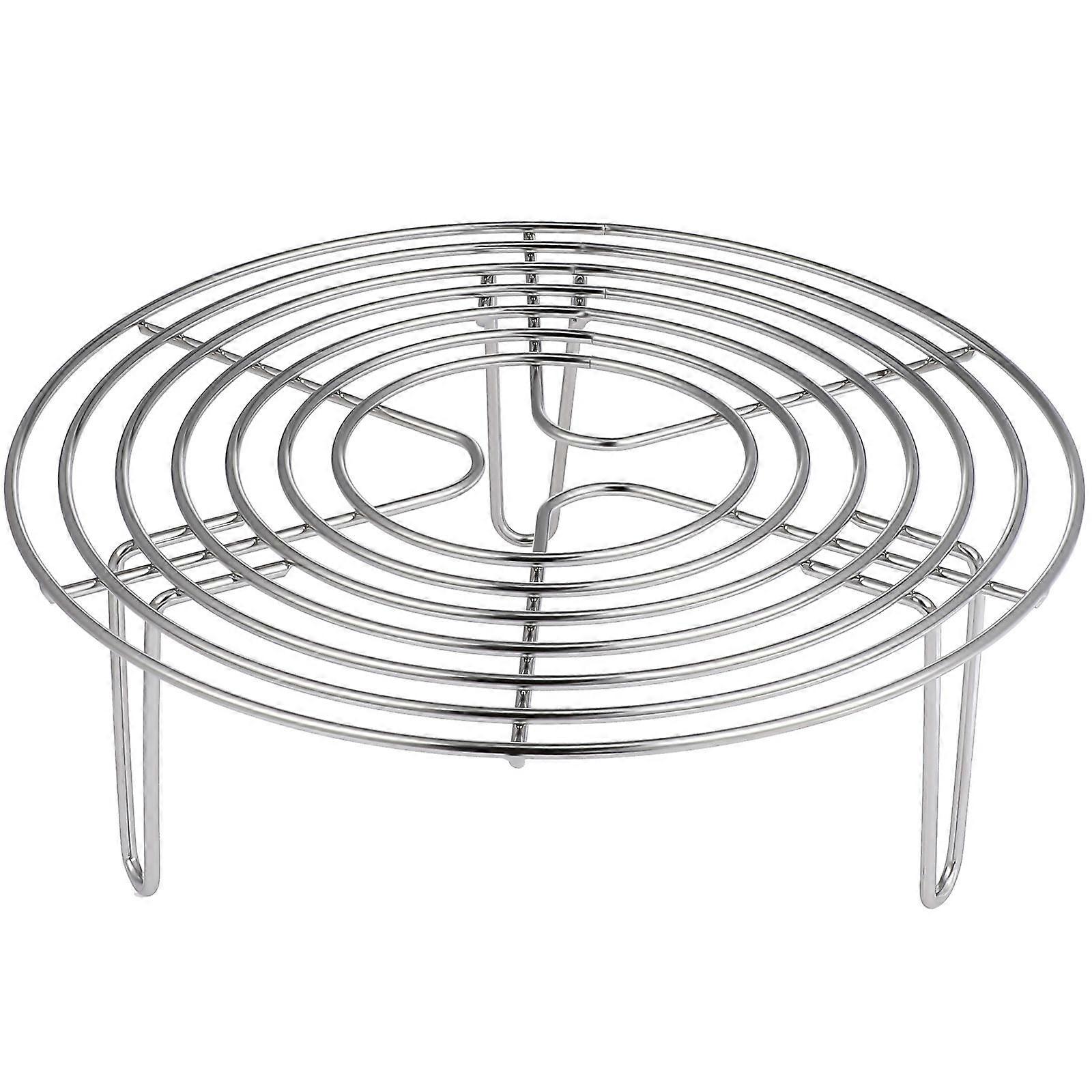 Stainless Steel Steamer Rack Multi Functional Round For Steaming Baking And Cooling 1Pack