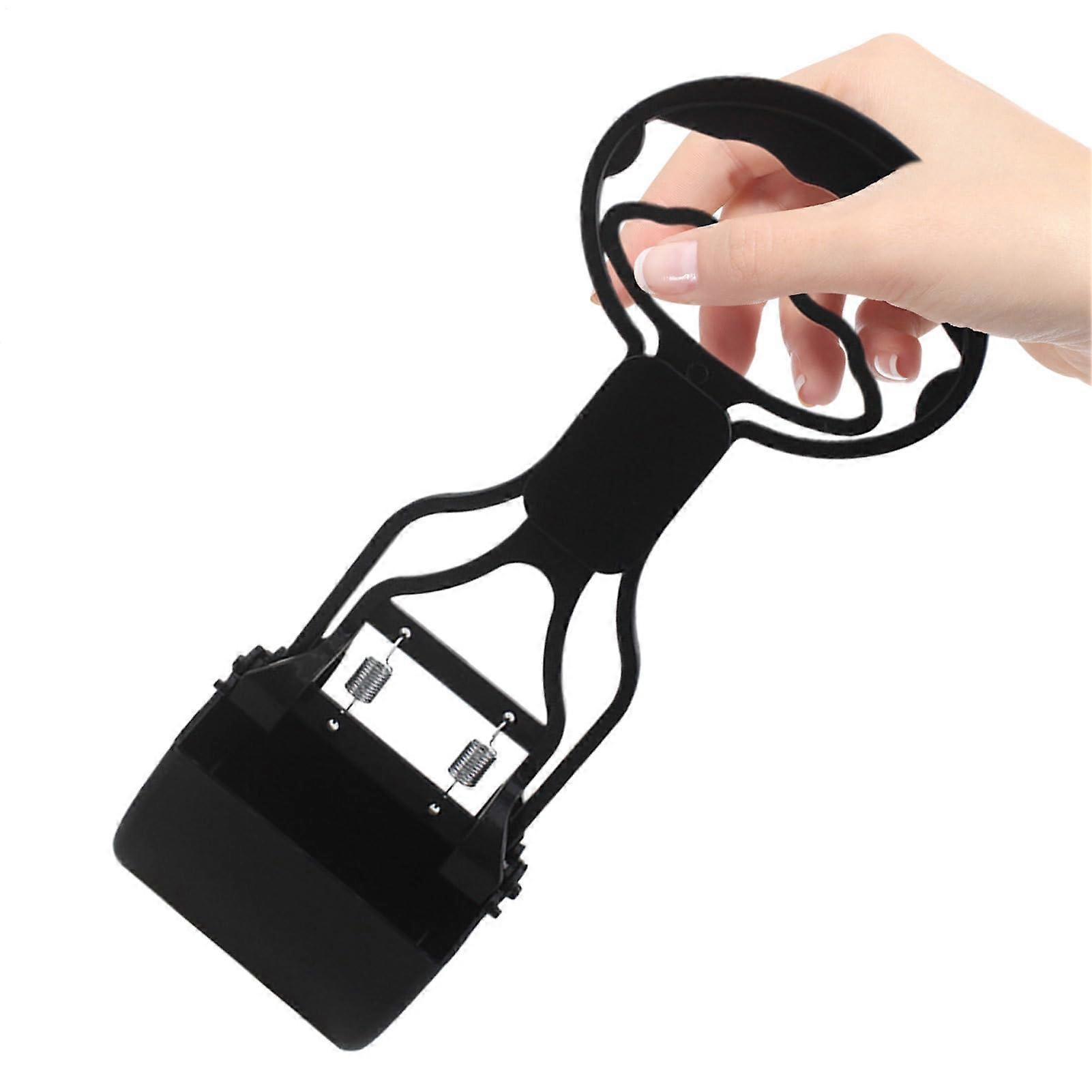 Cat poop scoop, pet waste picker Foldable with long handle for garden, home, lawn, camping more, black
