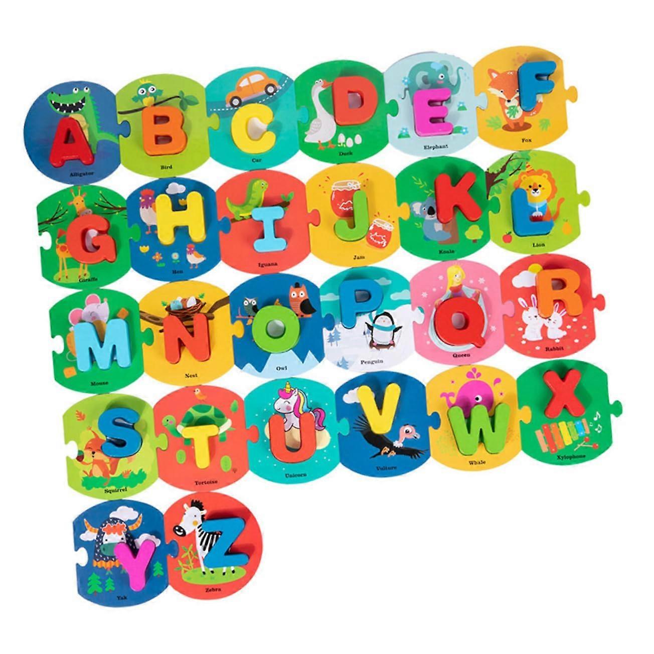 Educational Wooden Toy Letter Matching Game for Kids - Foam Letter Puzzle for English Learning, Non-Toxic, Engaging Activity