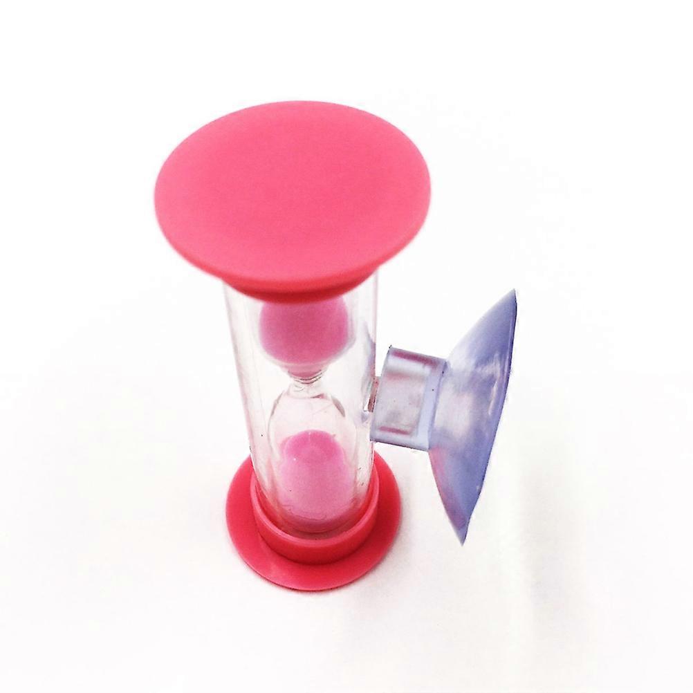 Mini Hourglass Pink With Suction Cup Decorative Childrens Timed Hourglass 1Set