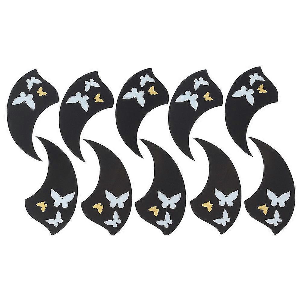 Pickguard for Ukulele Assorted Fingers Music Practice 7.8x3.5cm PVC Material 10Pcs