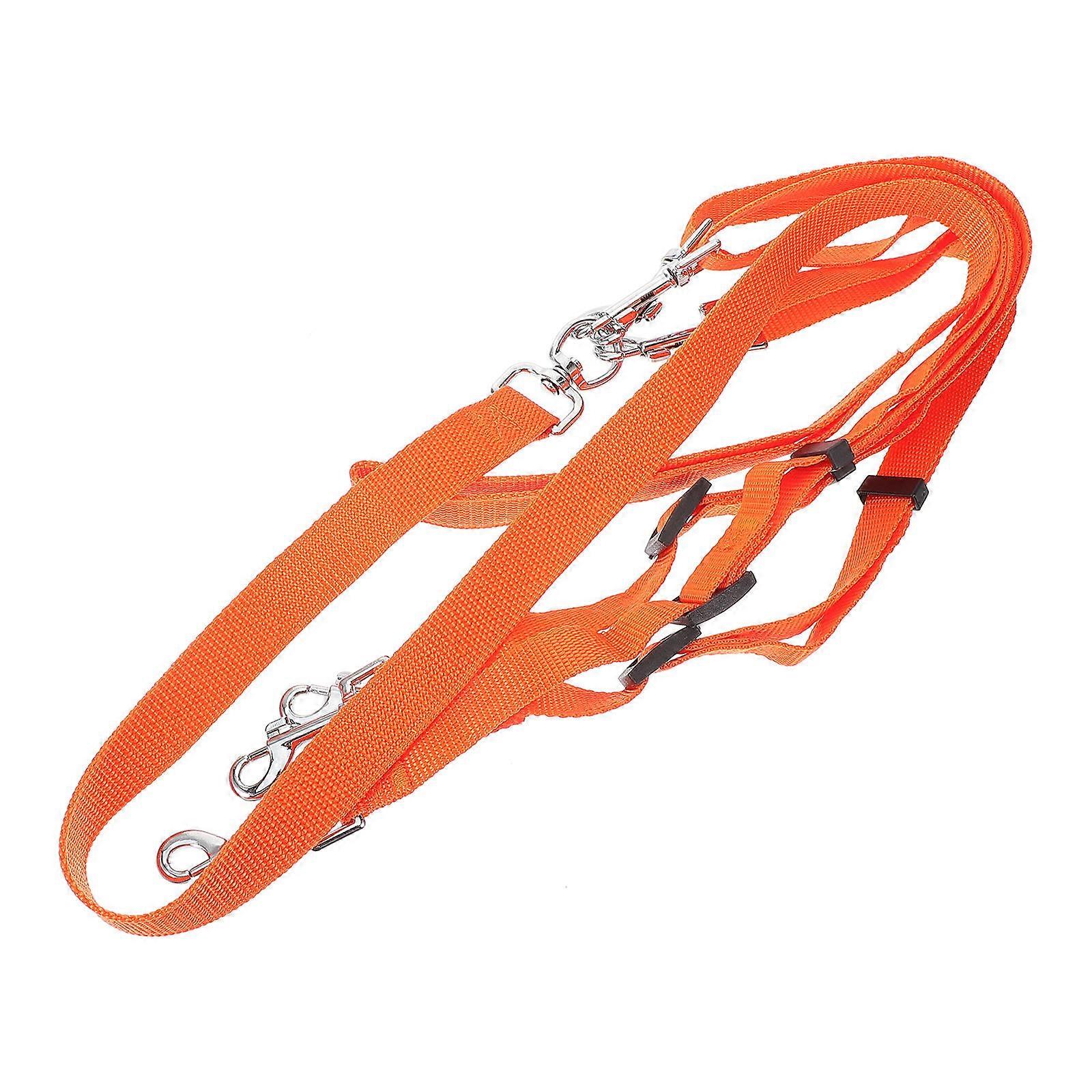 Lightweight Adjustable Dog Leash Durable Webbing Traction Rope for Walking Training Camping Multiple Dogs