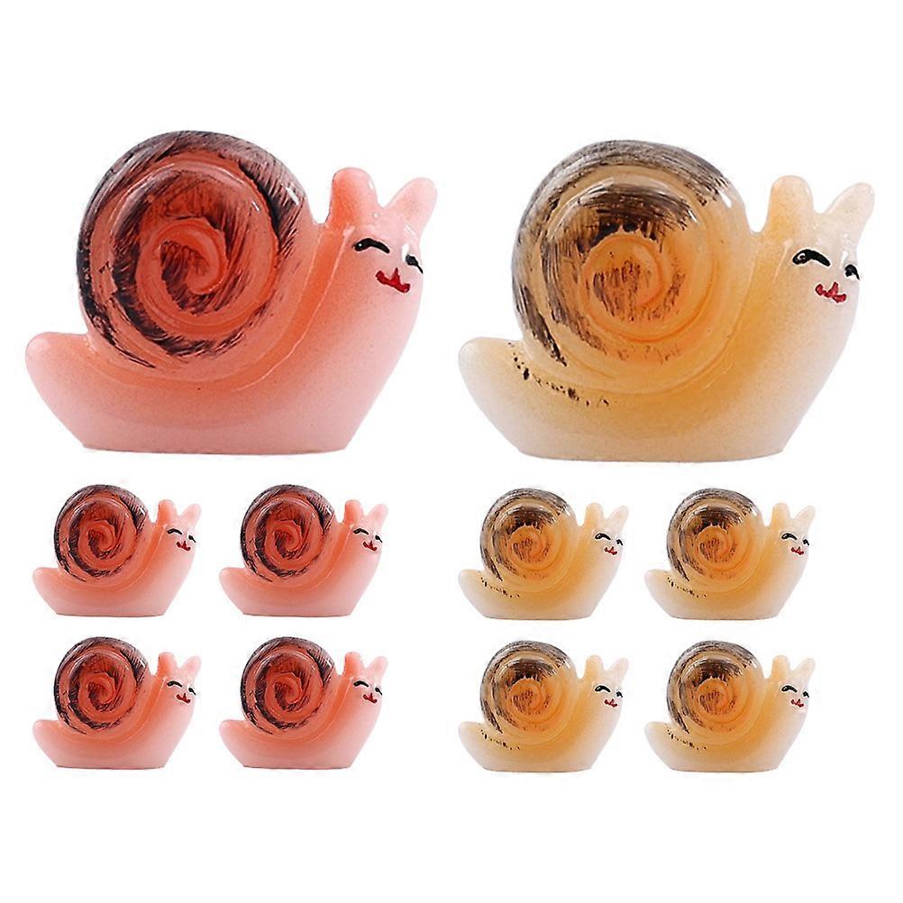 Cute Resin Snail Figurines Decor for Home Garden Courtyard – Vibrant Orange Yellow Micro Landscape Design