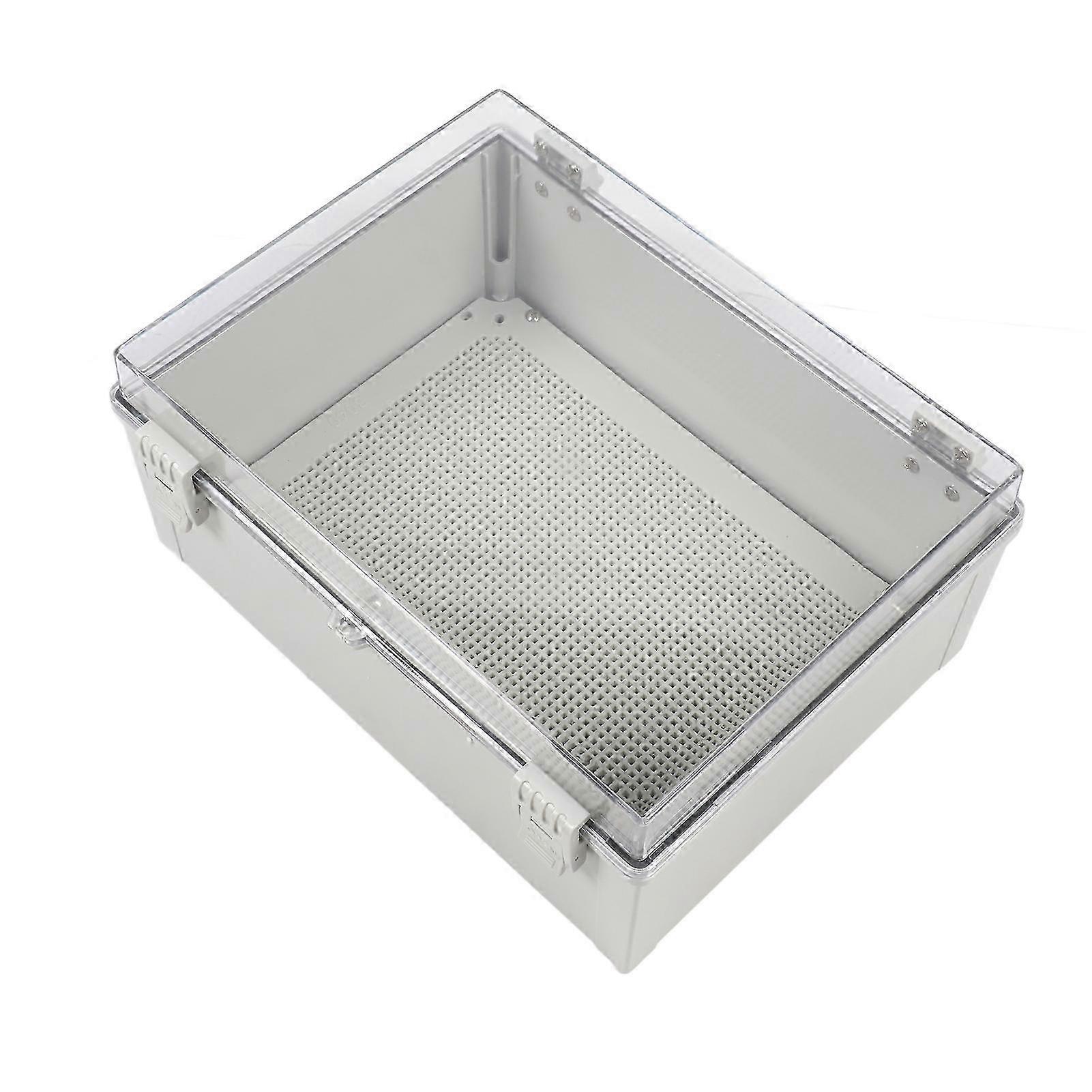 Waterproof ABS Plastic Junction Box with Hinged Shell - Dustproof Universal Outdoor Project Enclosure with Clear Cover