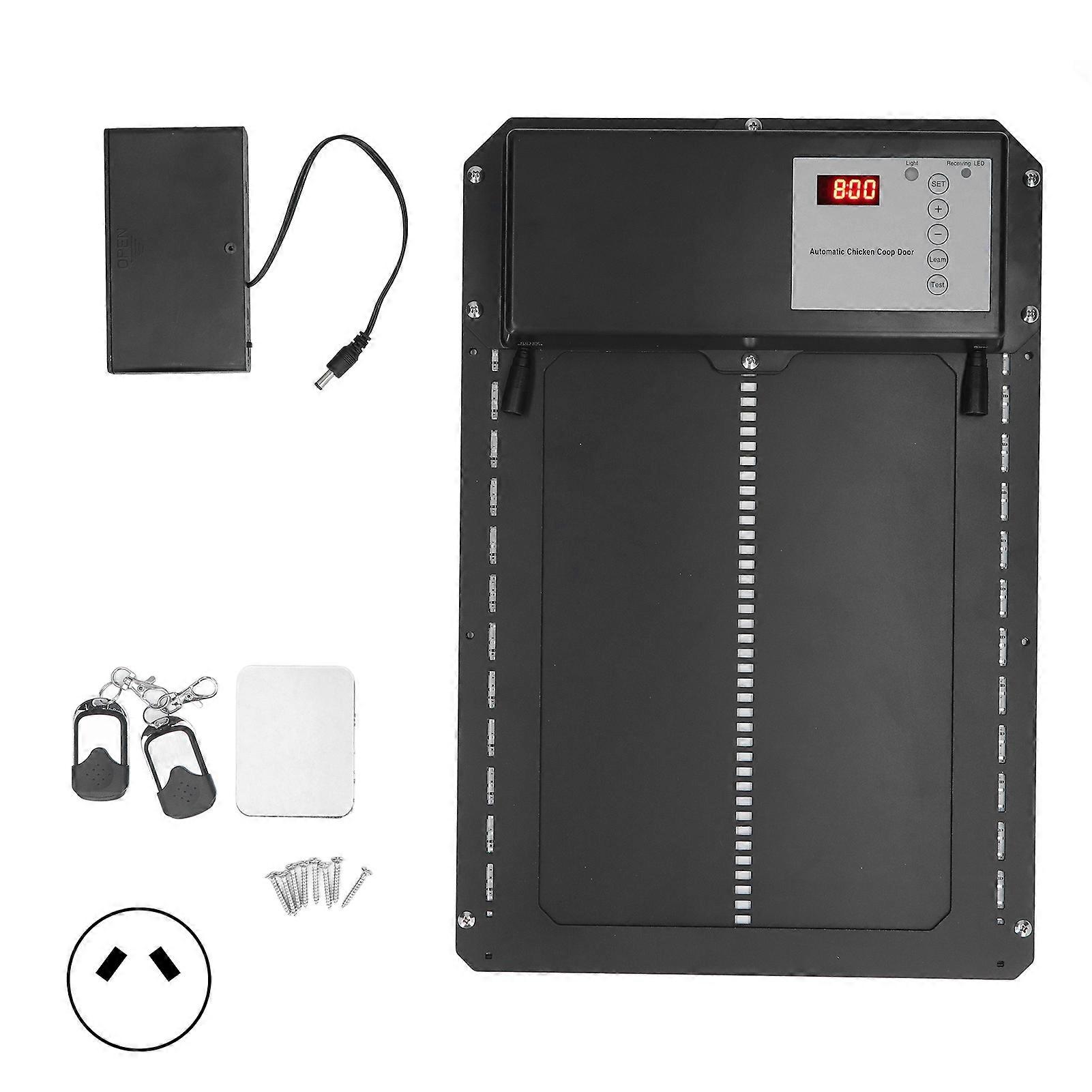 Waterproof Chicken Coop Door Automatic Poultry Coops Opener with Light Sensor Timer 100‑240VAU Plug
