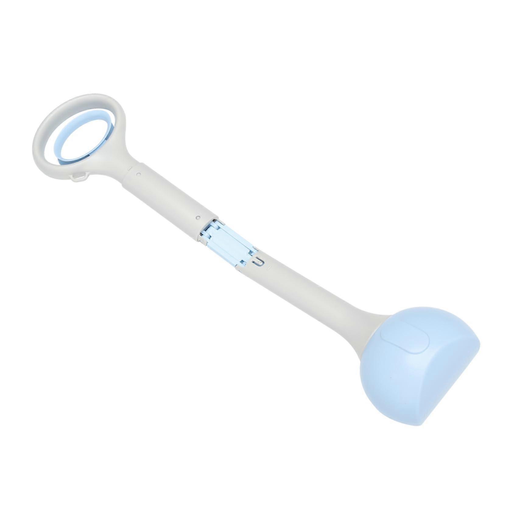 Foldable Dog Poop Scoop with Long Handle, Practical Poop Grabber for Outdoor Dog Waste, Portable and Easy to Store, Attractive Cow Blue.