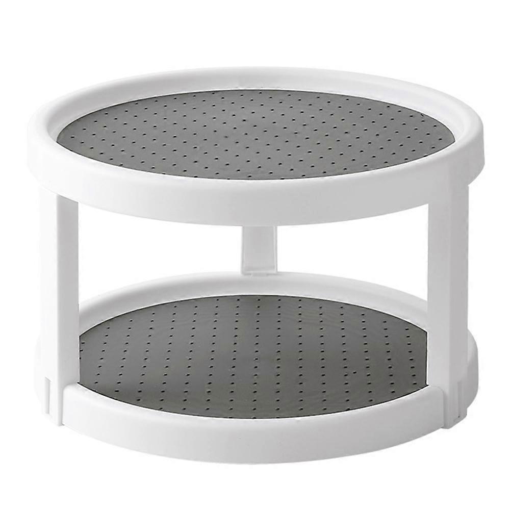 Spice Racks Kitchen Spice Rack Rotating Carousel Organizer Countertop Use Grey Plastic 1Set