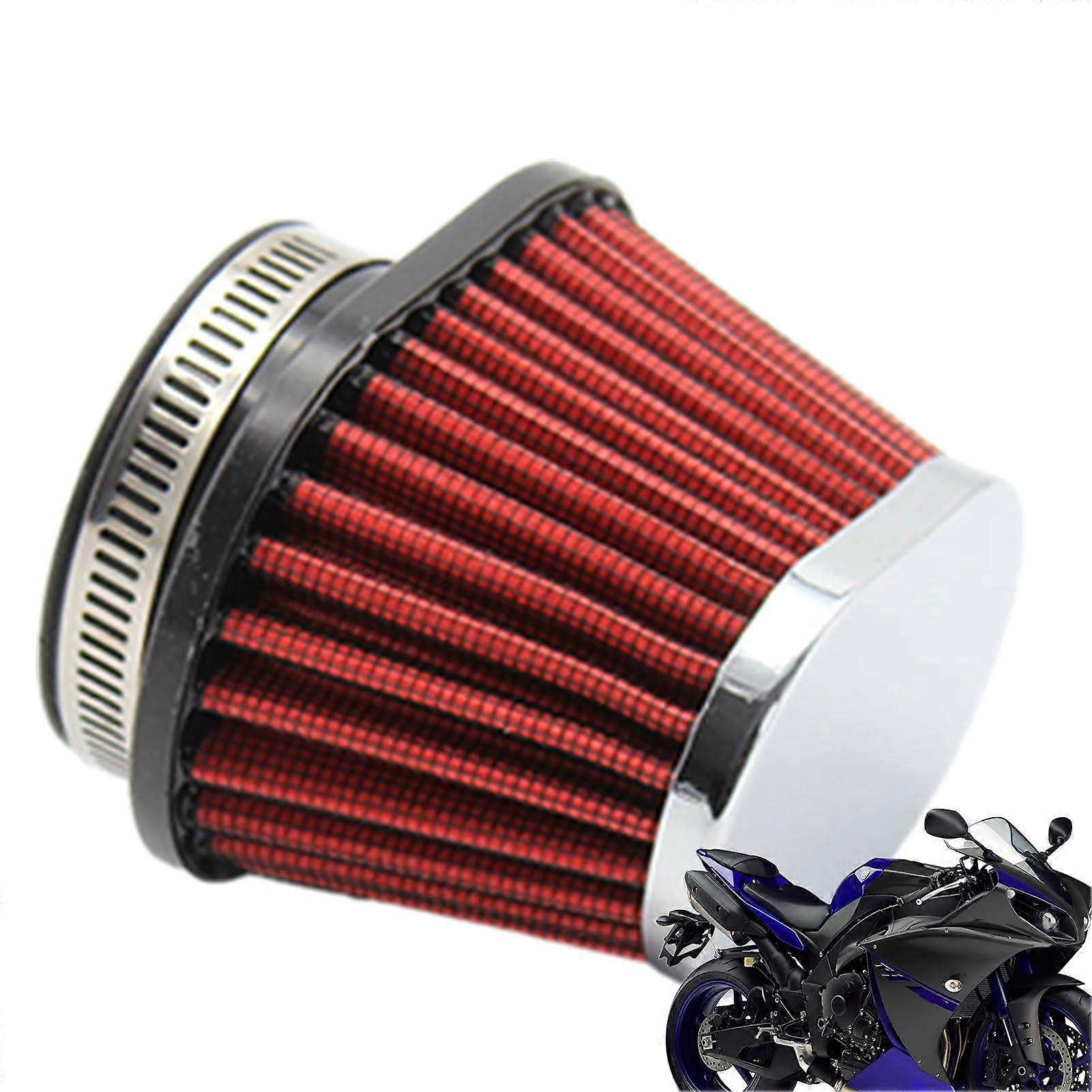 Air Filter for Motorcycles, 51/55/60 mm Clampable Cold Air Intake Filter, Mushroom Head Engine Replacement Part for Motocross