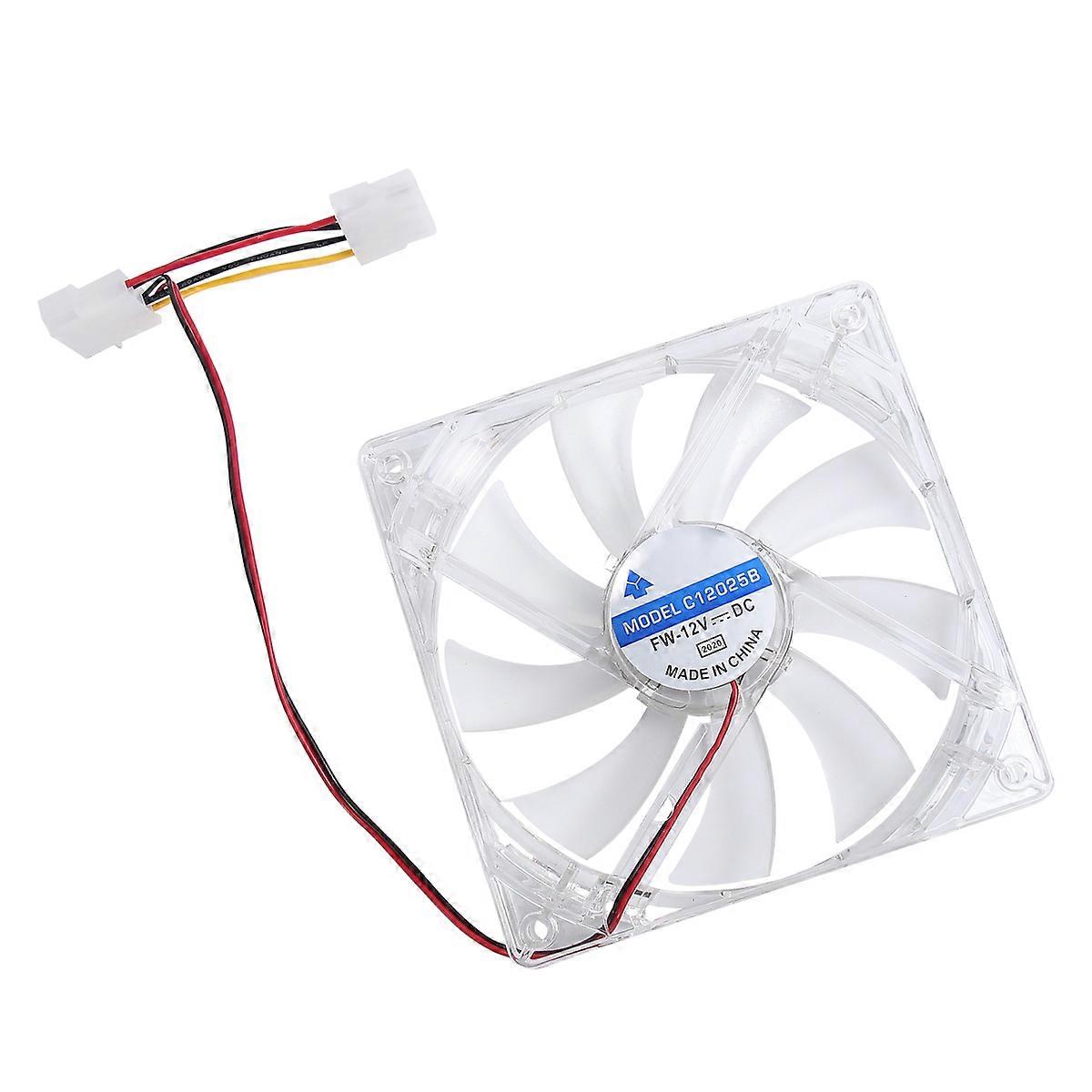 PC Case Cooling Fan Computer Case Fans Ultra Silent Square Shape ABS Material Blue Color 1Set