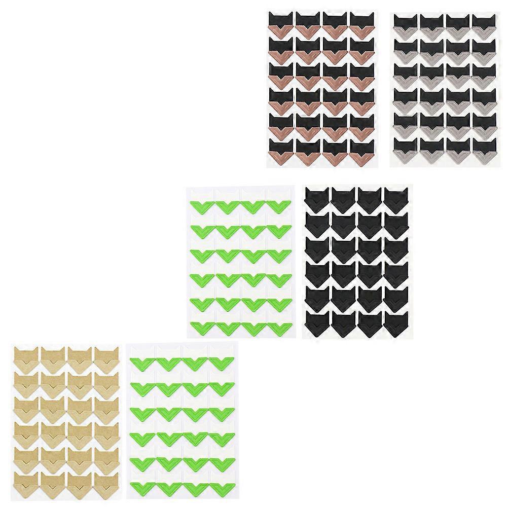 6 Sheets Self Adhesive Photo Corner Stickers for Scrapbooking