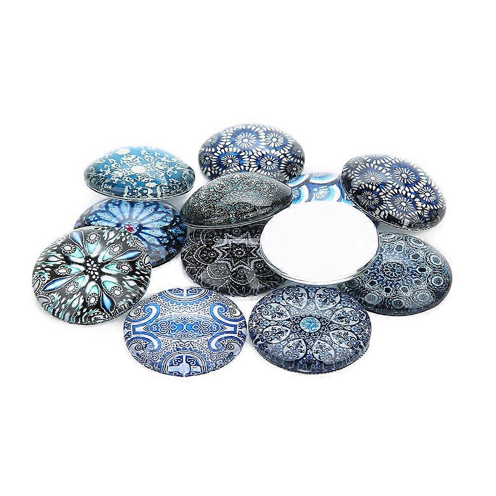 Stylish Glass Interface Diy Craft Glass Pieces Creative Round Mixed Color 18Mm 20Pcs For Home Decoration