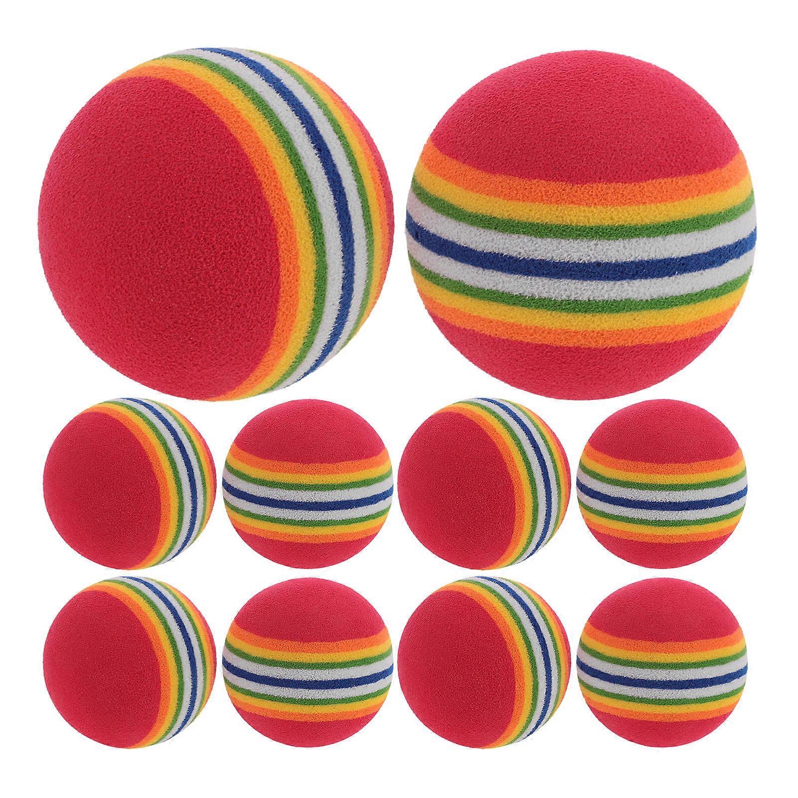 壊れない犬のおもちゃペットのおもちゃのボール噛む機会犬のおもちゃ子犬EVAテニスボールの形の歯のクリーニング10個