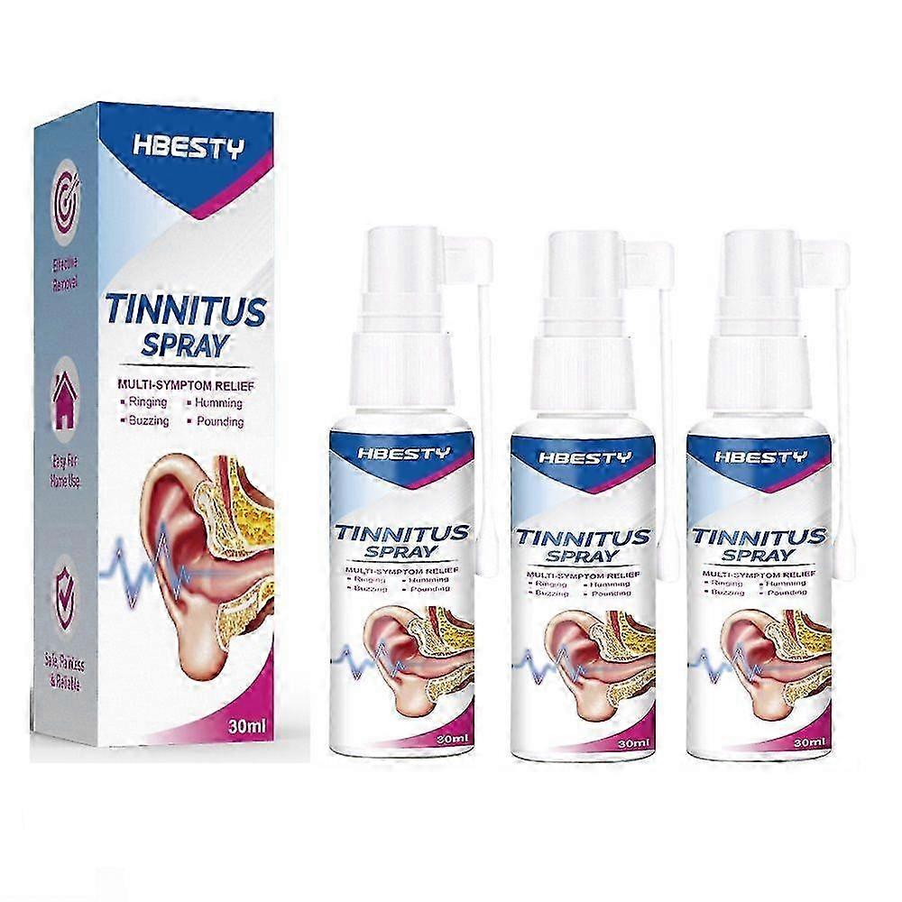 1-3X 2024 Tinnitus Spray Ear Ringing Relief Relieving Ear Drops Hearing 30ml