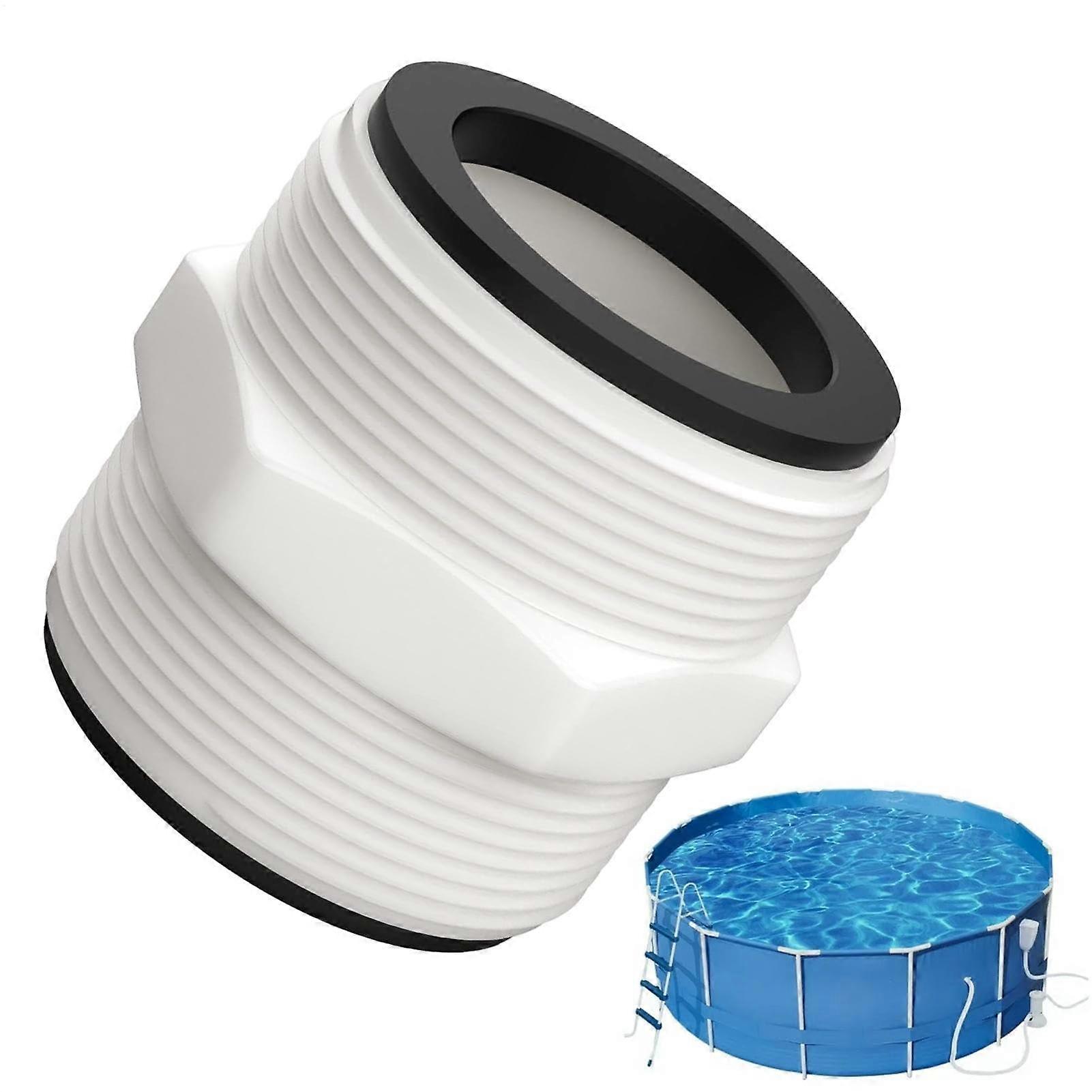 Pool hose adapter, pool hose connection, pool split hose connection with 2 sealing rings