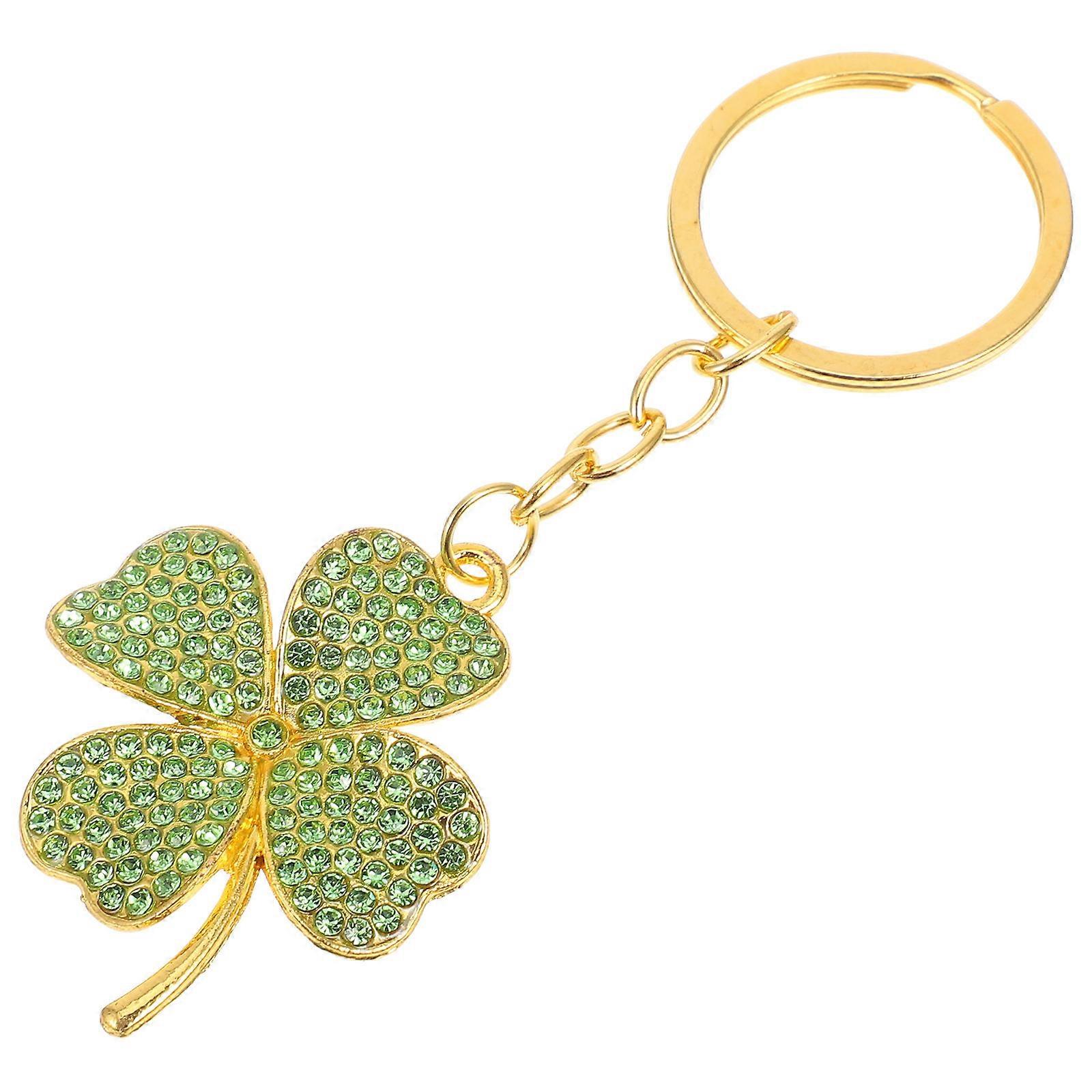 Four Leaf Clover Keychain Patrick'S Day Lucky Shamrock Key Ring Bag Handbags Backpacks Charm Car Key Holder For Good Luck And Irish Festive