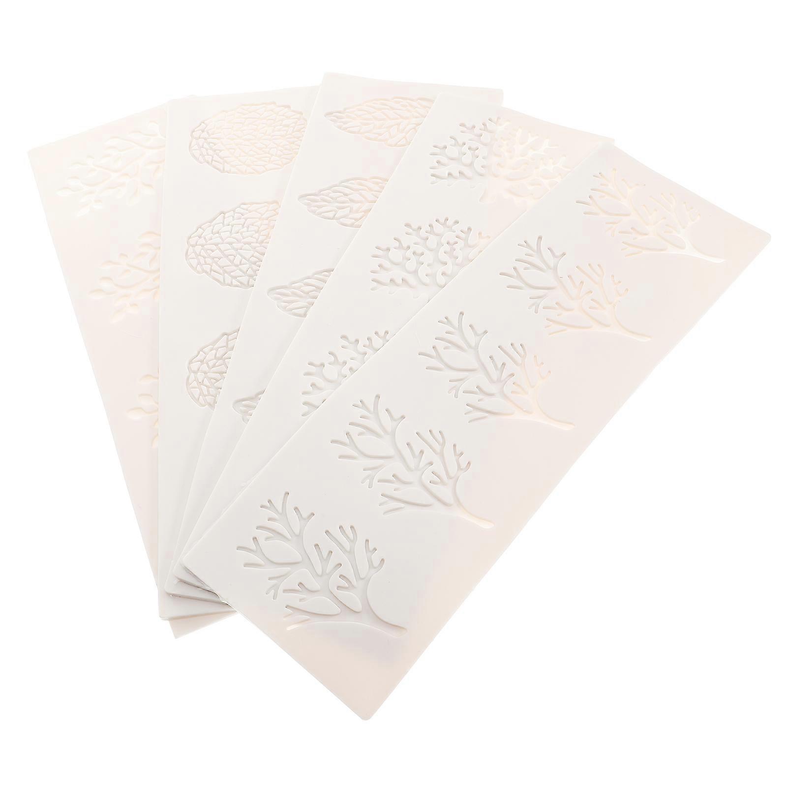 Leaf Silicone Mold Trays Craft Enthusiasts Chocolate Making Temperature Range -40℃ to +230℃ 5Pcs