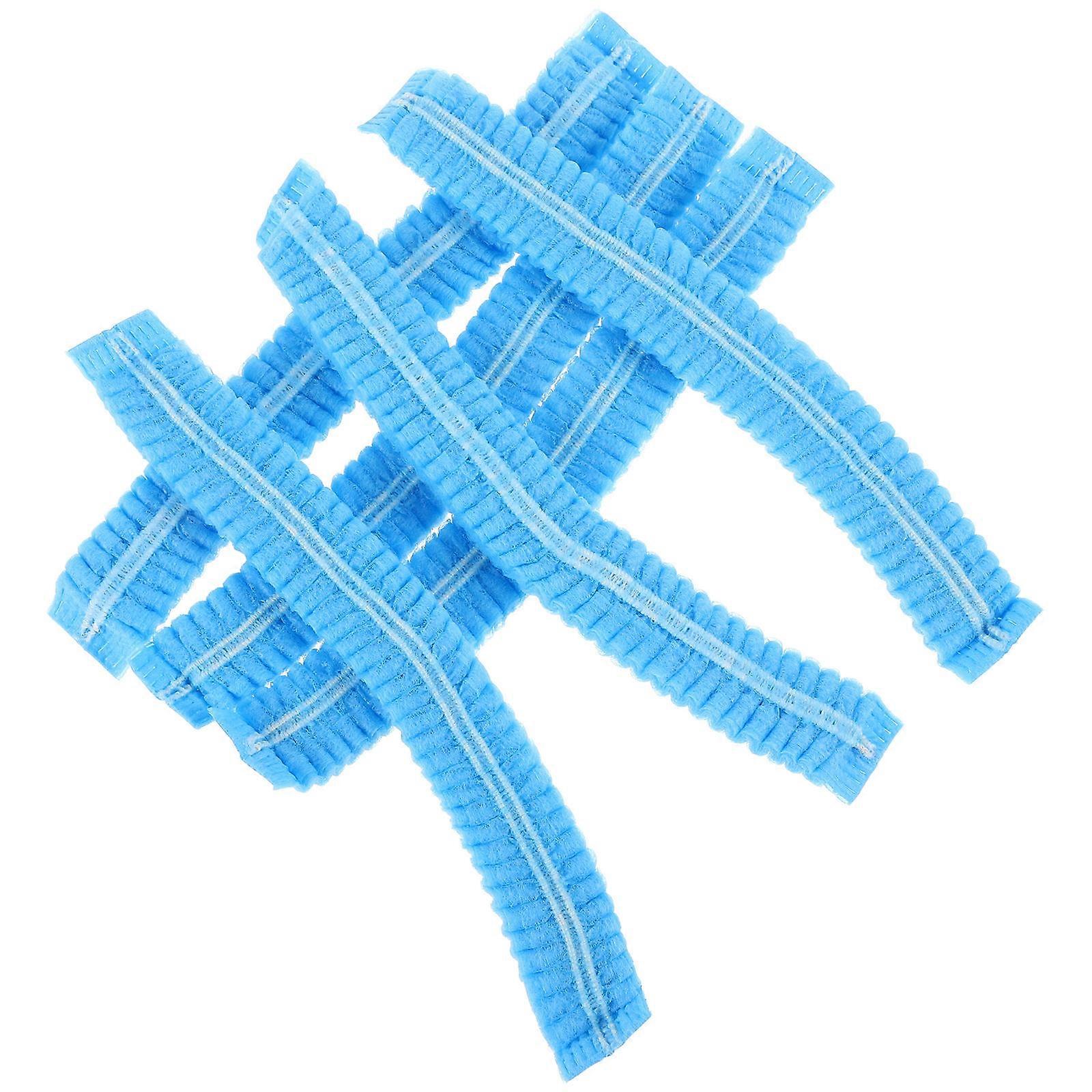 Nonwoven Strip Design Hair Nets for Catering Kitchen Use Food Workshop Chefs 100Pcs