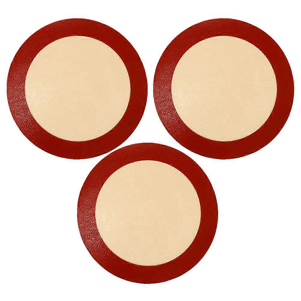 3pcs Heat Resistant Silicone Baking Mats Round Non Stick Liners for Pizza Cookies Pastry Oven Microwave Air Fryer Easy to Clean
